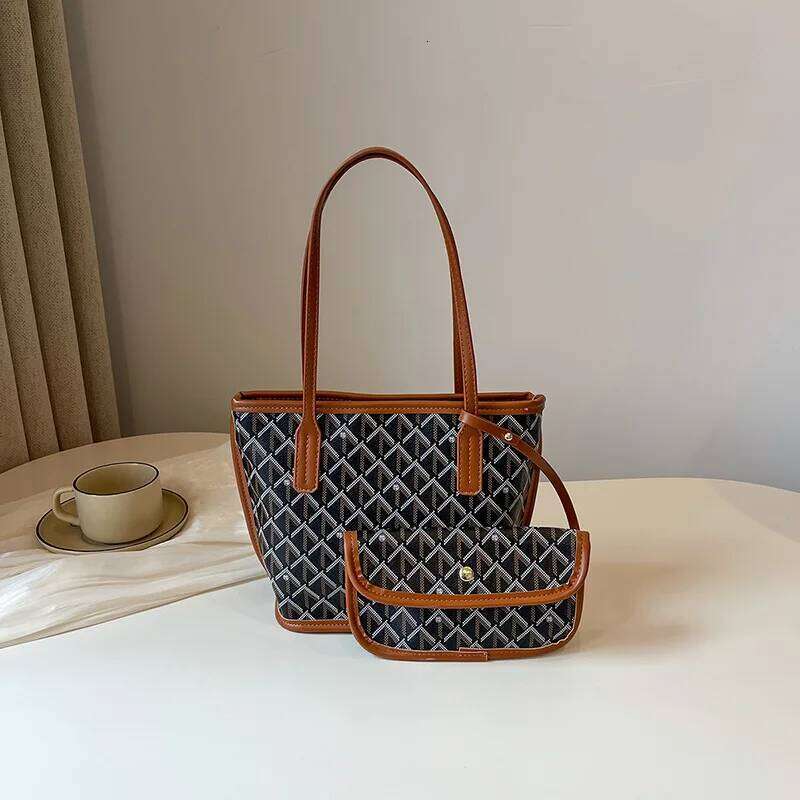 shopping Bag Classic Large Capacity Tote Two Suitcase Versatile Shoulder Handbag XJ260306