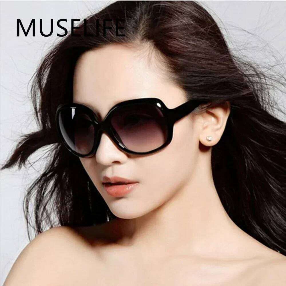 MUSELIFE Women Sunglasses Vintage Shades Black Color Sun Glasses For female Fashion 2025 New Z260306