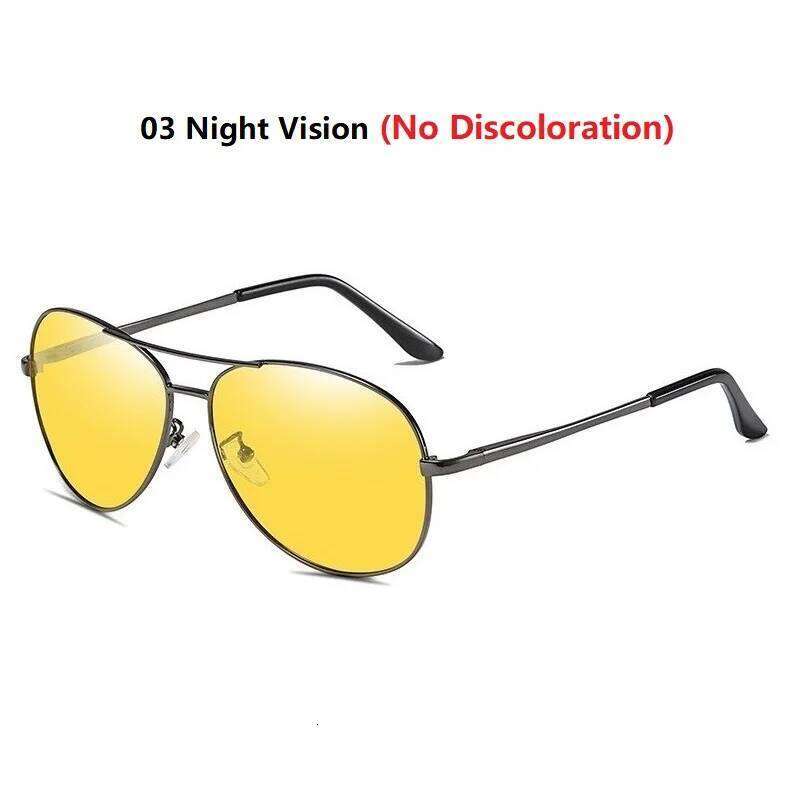 Luxury Photochromic Pilot Polarized Sunglasses Men Women Driving Chameleon Sun Glasses Change Color Day And Night UV400 Eyewear Z260306