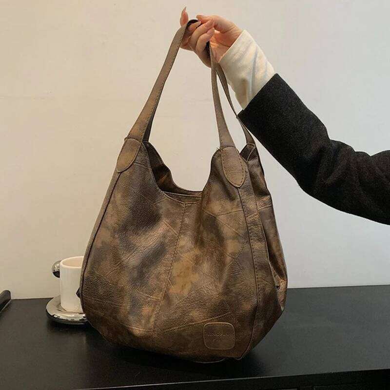 Womens Hand Soft PU-Leather Shoulder Bags Ladies All-Matching Shopping Dating Large Capacity Crossbody Bag Gift XJ260306