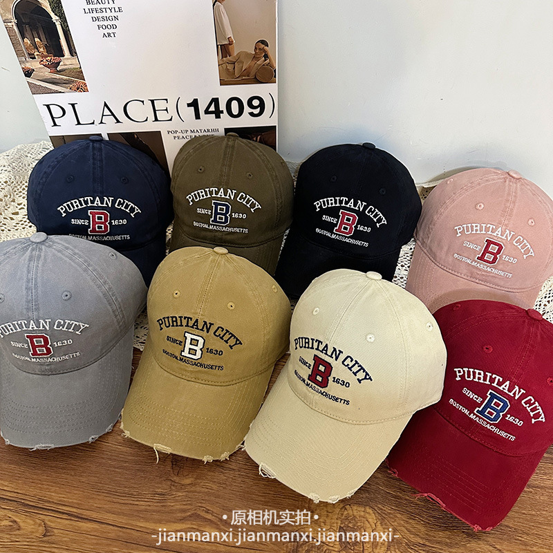 2026 New Designer Luxury Brand Spring/summer American B-shaped Embroidered Street Style Soft Top Baseball Hat Casual Versatile Suitable For Couples Hat