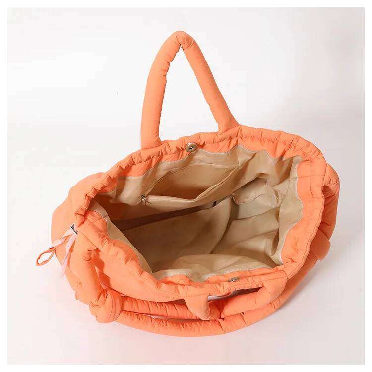 Casual nylon padded tote bag designer soft puffer women shoulder crossbody bags Simple Vintage large capacity handbags 2023 XJ260306