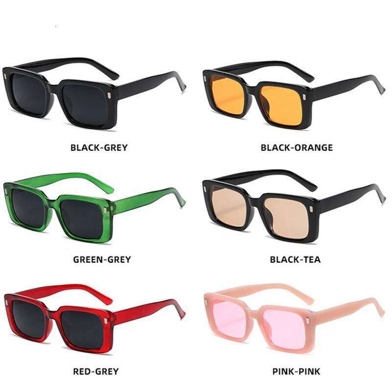 Classic Small Square Sunglasses Women Men Popular Red Rectangular Sun Glasses for Female Retro Hip Hop Shading Goggles UV400 Z260306