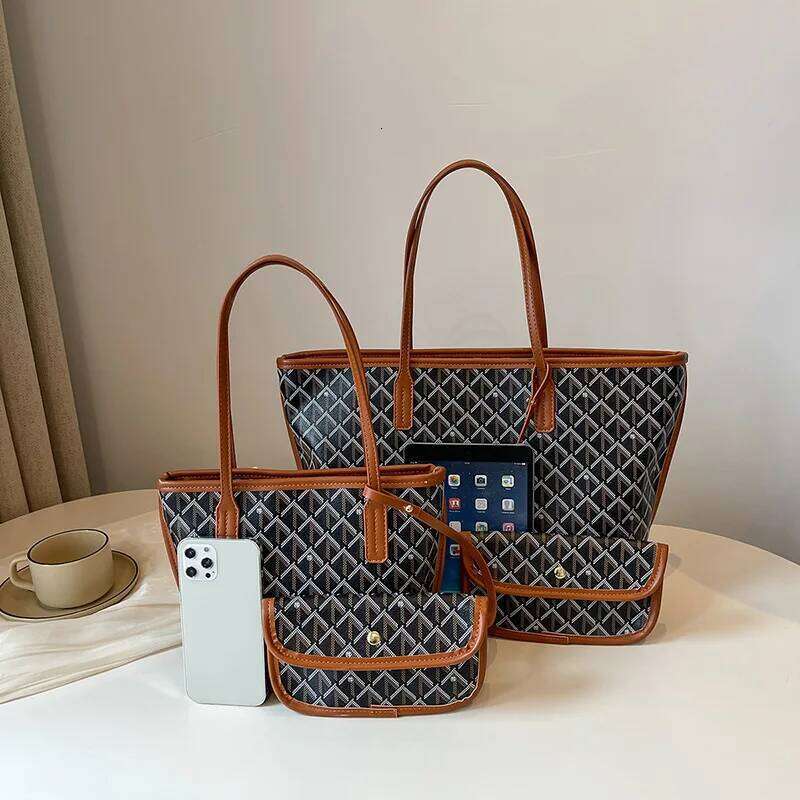 shopping Bag Classic Large Capacity Tote Two Suitcase Versatile Shoulder Handbag XJ260306