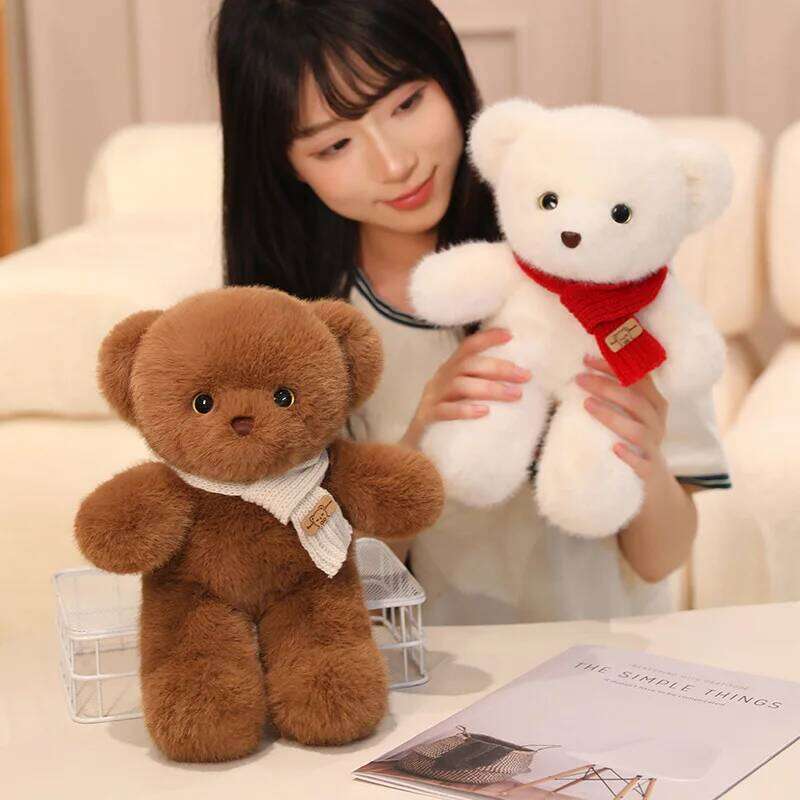 1pc 30cm/11.81in Cute plush toy hugging bed with sleeping teddy bear girl doll birthday gift R260908 - view 5