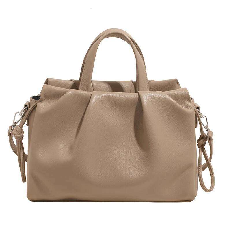 2025 Pleated Hand-held for Women Soft PU Leather Fashionable Single Shoulder New Fashion Commuting Crossbody Bag XJ260306
