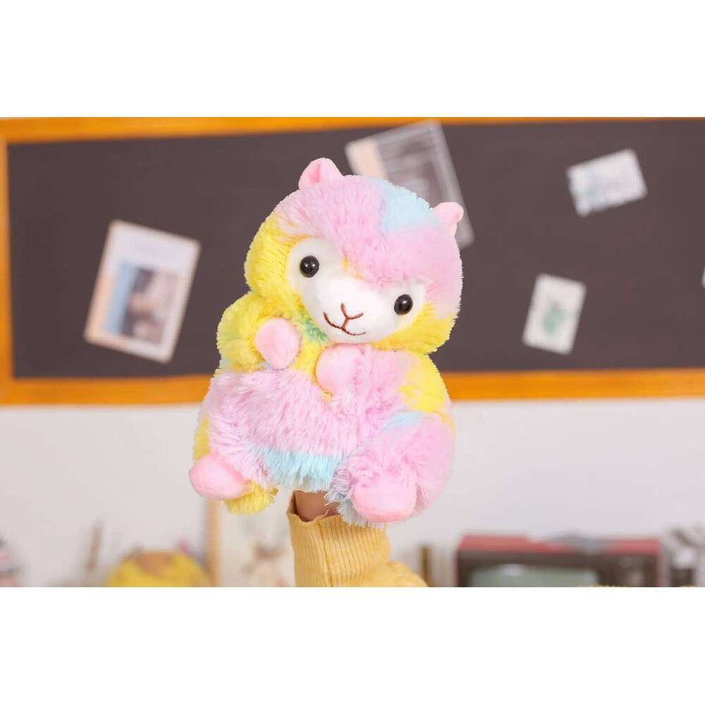 1pcs20cm rainbow alpaca hand doll plush toy, cute ornaments, creative R260908 - view 6