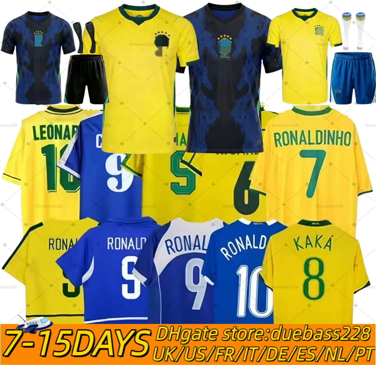 brazil 25 26 jersey Brasil Soccer Jerseys World Cup Retro 98 Football tops Shirt VINI JR RODRYGO PELE Vintage NEYMAR Ronaldinho camisa de futebol Kids kit maillot foot
