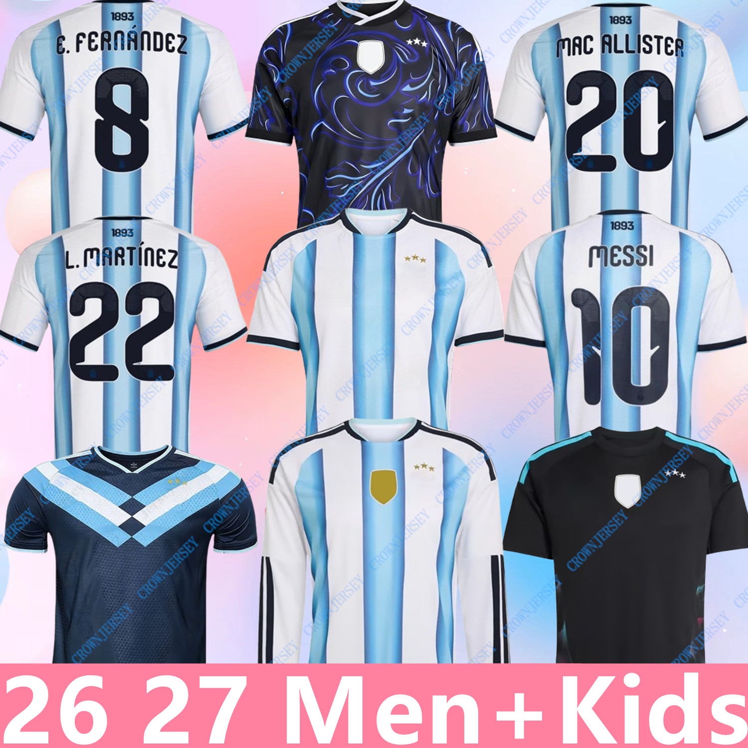 world cup 2026 Argentina star 25 26 Soccer Jerseys MESSlS Fans Player DYBALA MAC ALLISTER DI MARIA MARTINEZ MARADONA DE PAUL J.ALVAREZ 2025 2026 mens Kids Kit Footballs