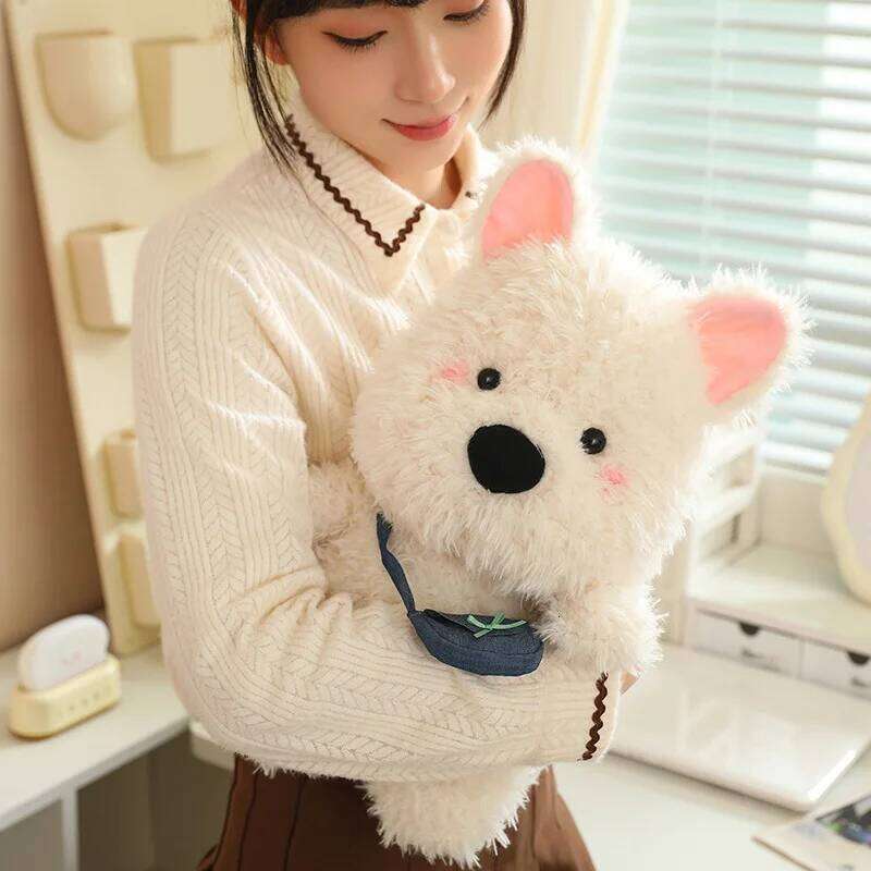Cute backpack West Highlands dog white puppy milk plush toy grab rag doll event gifts R260908 - view 4