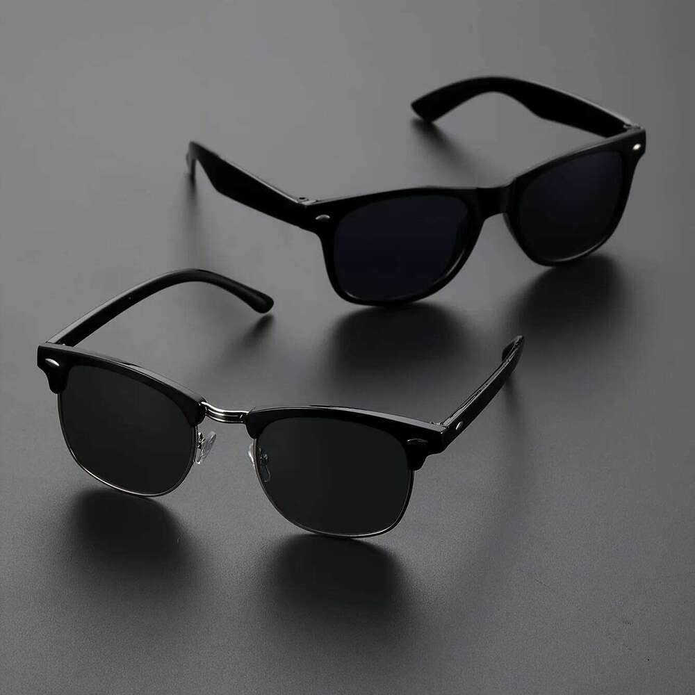 2pcs New Fashion Sunglasses UV400 Protection Anti-glare Eyewear For Men Women Driving Leisure Glasses Z260306