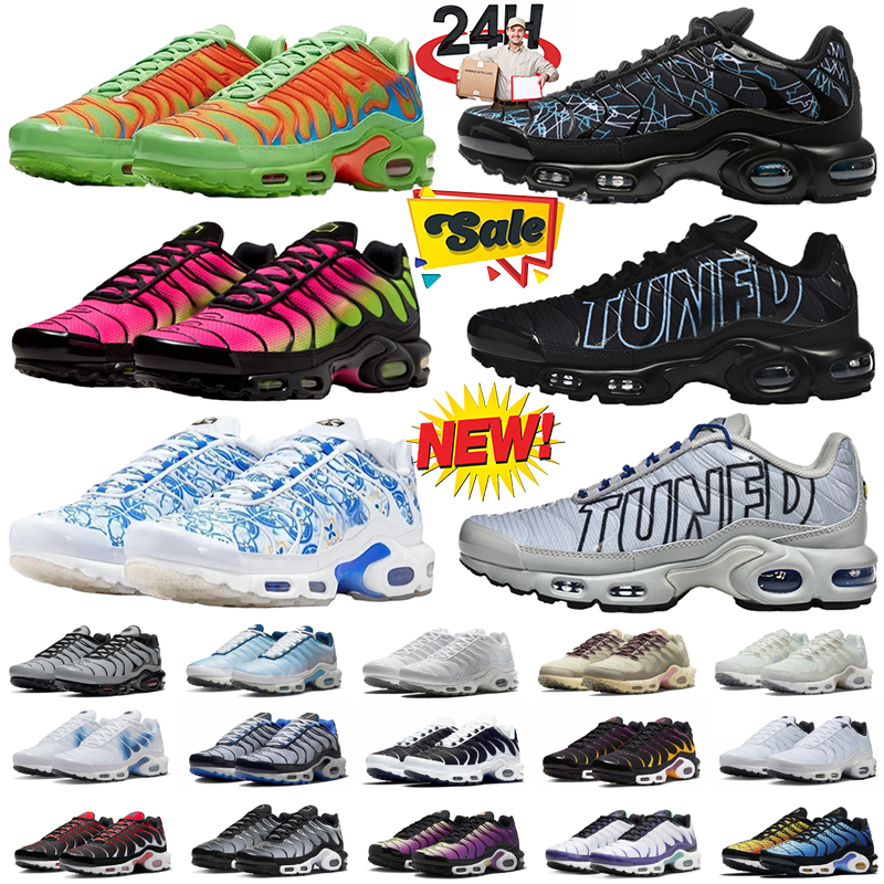 Tnss Plus Designer Running Shoes plus Sneakers Men Women Triple White Atlanta Black Red Coquettish Purple Breathable Outdoor Sports Chaussure 36-46
