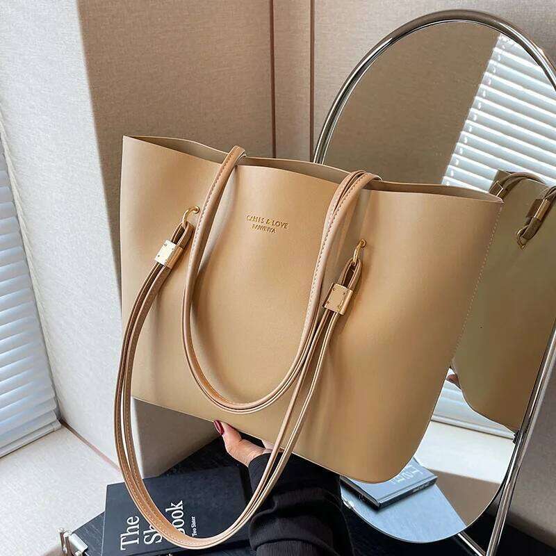 Red Fashion Shoulder Large Capacity Brand PU Leather Luxury Designer Tote Bag Commuter Wedding Party Big Handbag XJ260306