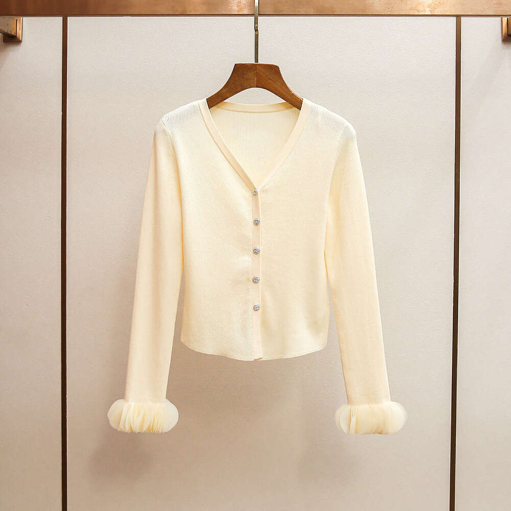 2026 Designer High end Women's Spring New Product Series Soft A12 Cardigan Top Mesh Embroidered Skirt Knitted Set