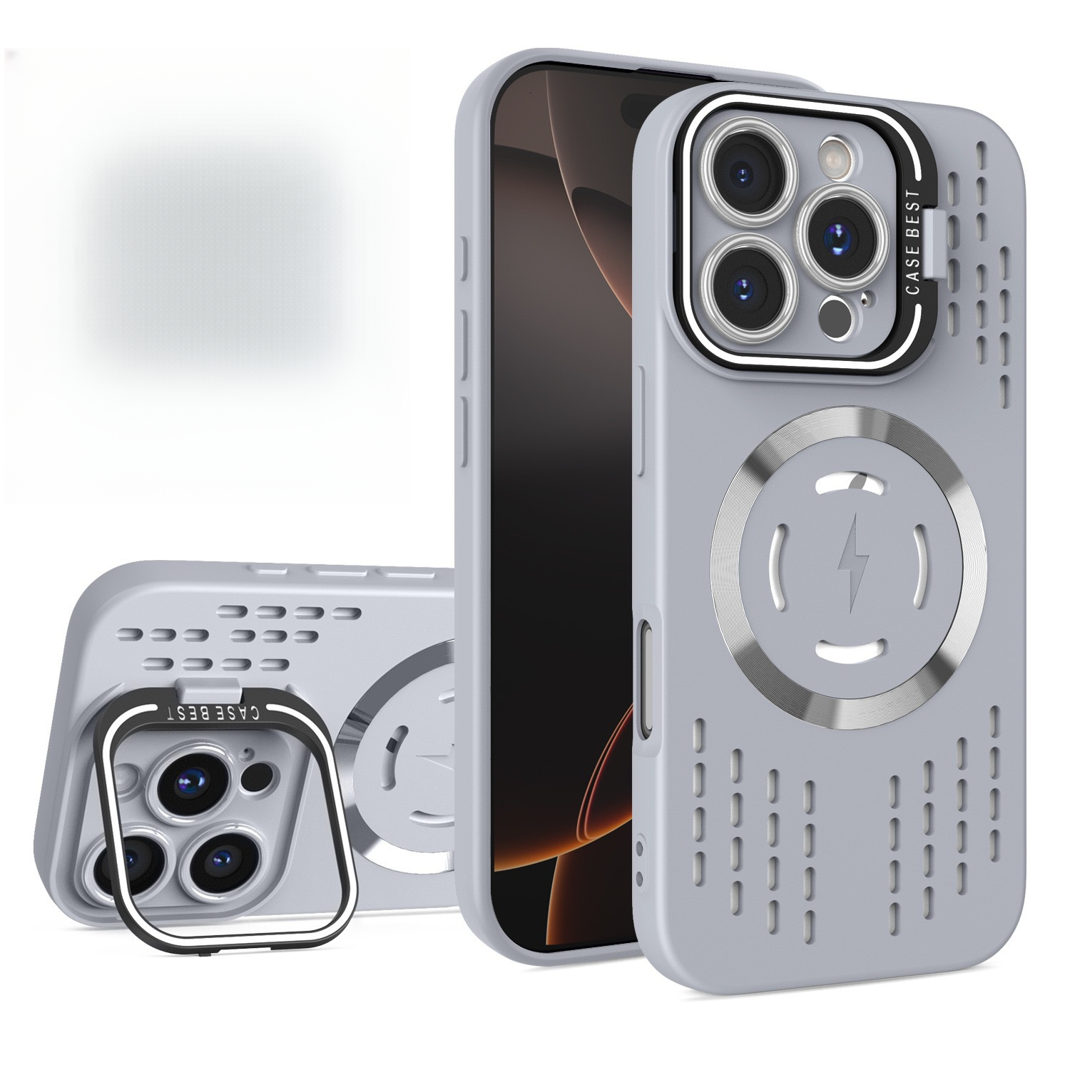 Full Coverage Heat Dissipation Magnetic Stand Apple 17 Pro Max Phone Case Summer New iPhone 13 Cross-Border Trade 15