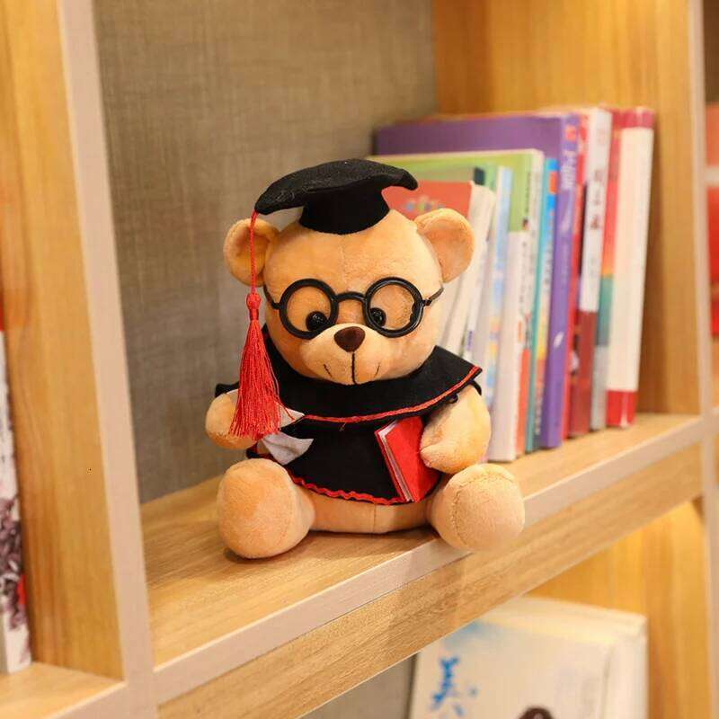 16cm/21cm Doctor Hat Teddy Plush Toy Small Sitting Bear Doll Stuffed Animals Boys Girls Students Graduation Gifts R260908 - view 4