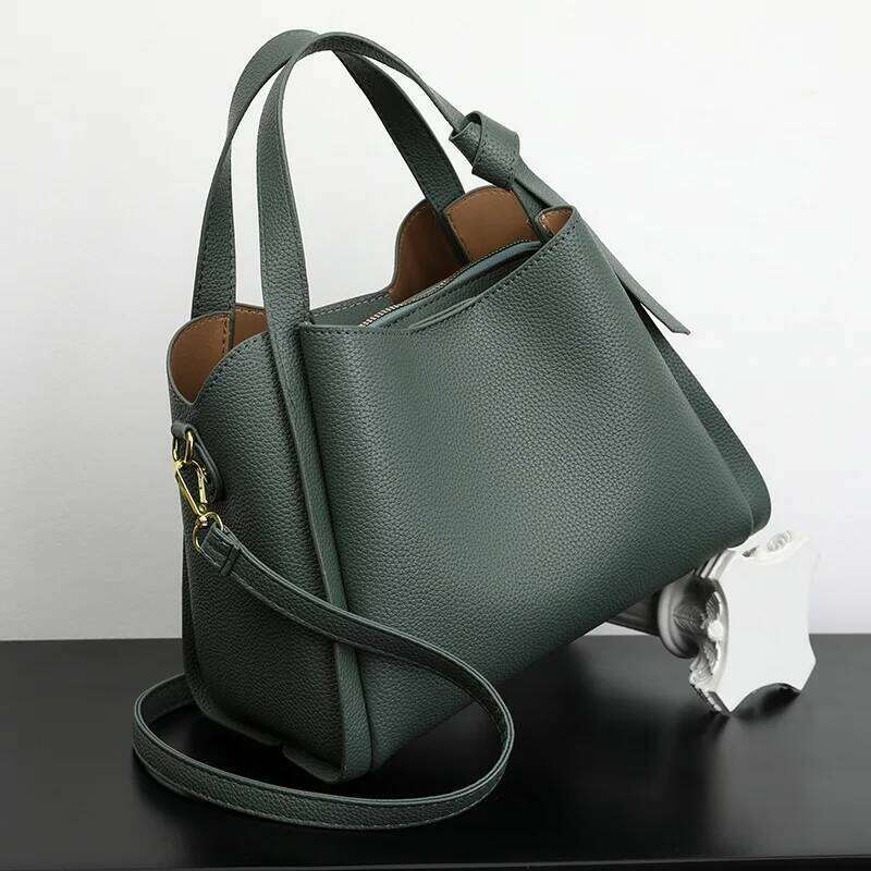 Women's Handbags Retro Fashion Simple New Texture Large Capacity Shoulder Portable Messenger Bucket Bag XJ260306