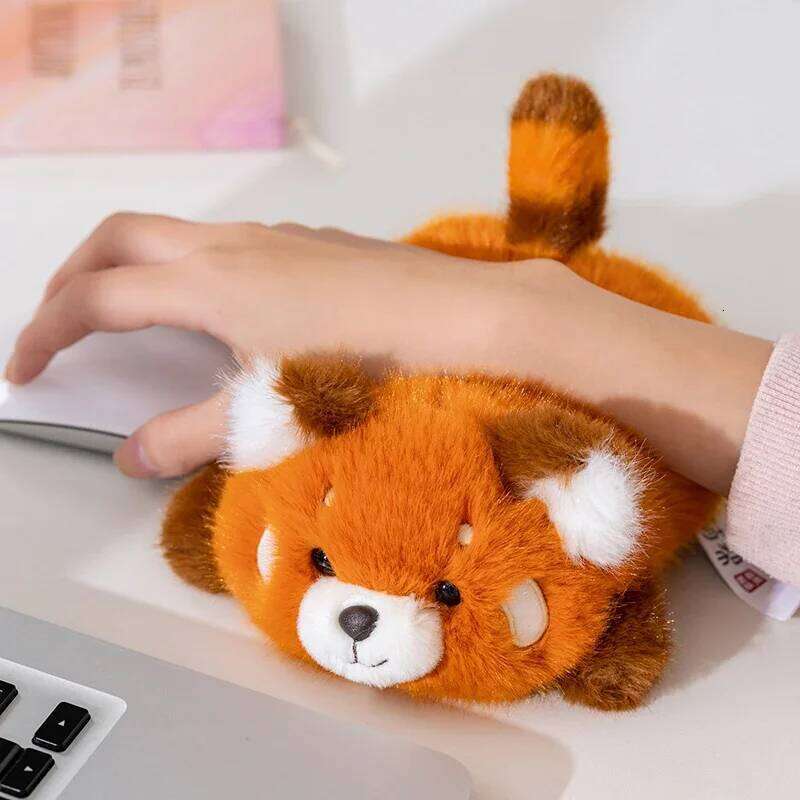 Cute Desktop Little Animal Plush Toys Fluffy Lying Prone Cartoon Rabbit Panda Penguin Sloth Piggy Capybara Doll Funny Gift R260908 - view 4