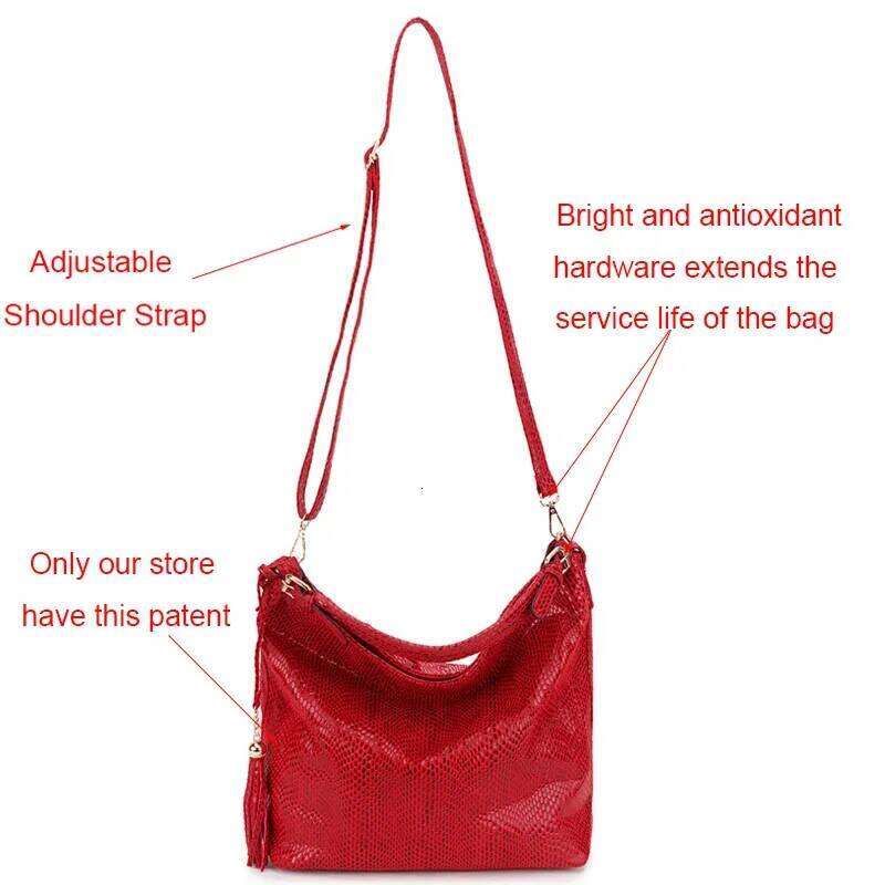 Women Shoulder Girl Handbag Hobo Tassel Big Black Ladies Hand Bag Female Casual Multifunctional Crossbody Bags for Woman XJ260306