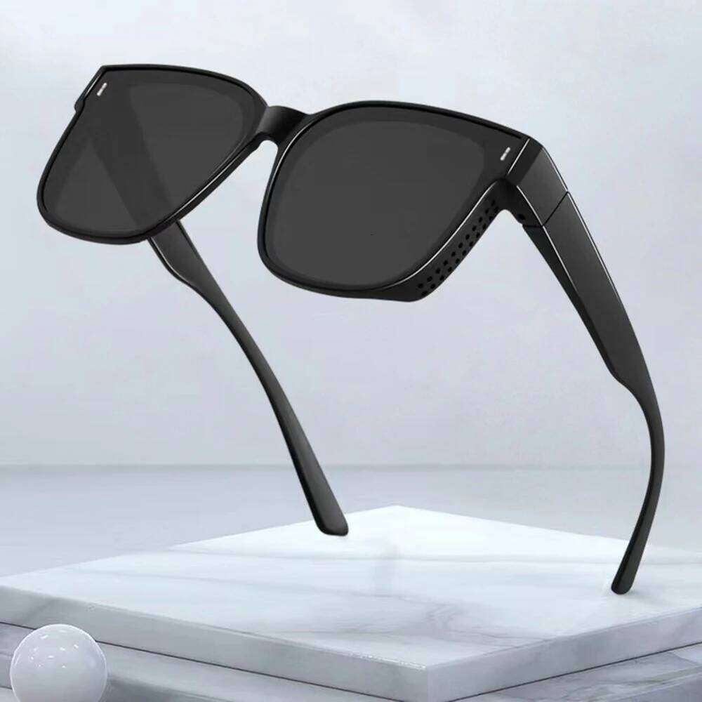 KLASSNUM Transfer Sunglasses Ladies Fit Over Sun Men Oversize Square Wrap Around Glasses for Prescription Myopia Goggles Z260306