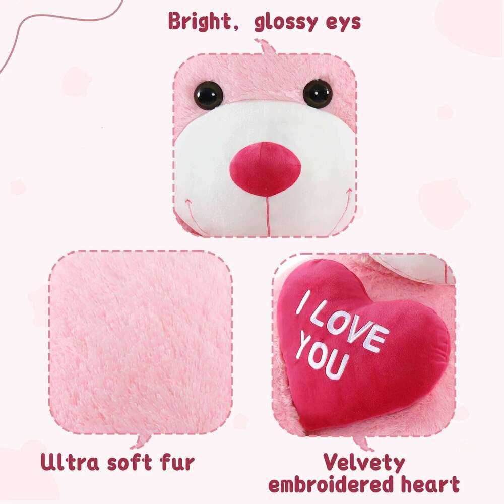 MaoGoLan Big with I Love You Red Heart, 36" Cuddly Large Teddy Bear Gift for Kids,Boyfriend,Girlfriend.Wife R260908 - view 4