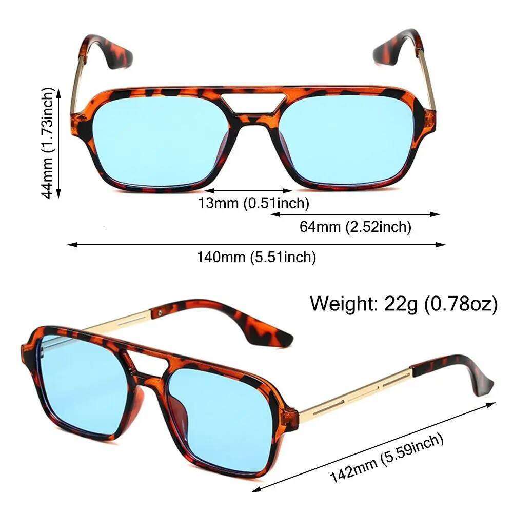 Luxury Brand UV400 Protection Square Sunglasses Vintage Retro Style 70s Sun Glasses Summer Shades Beach/Travel/Streetwear Z260306