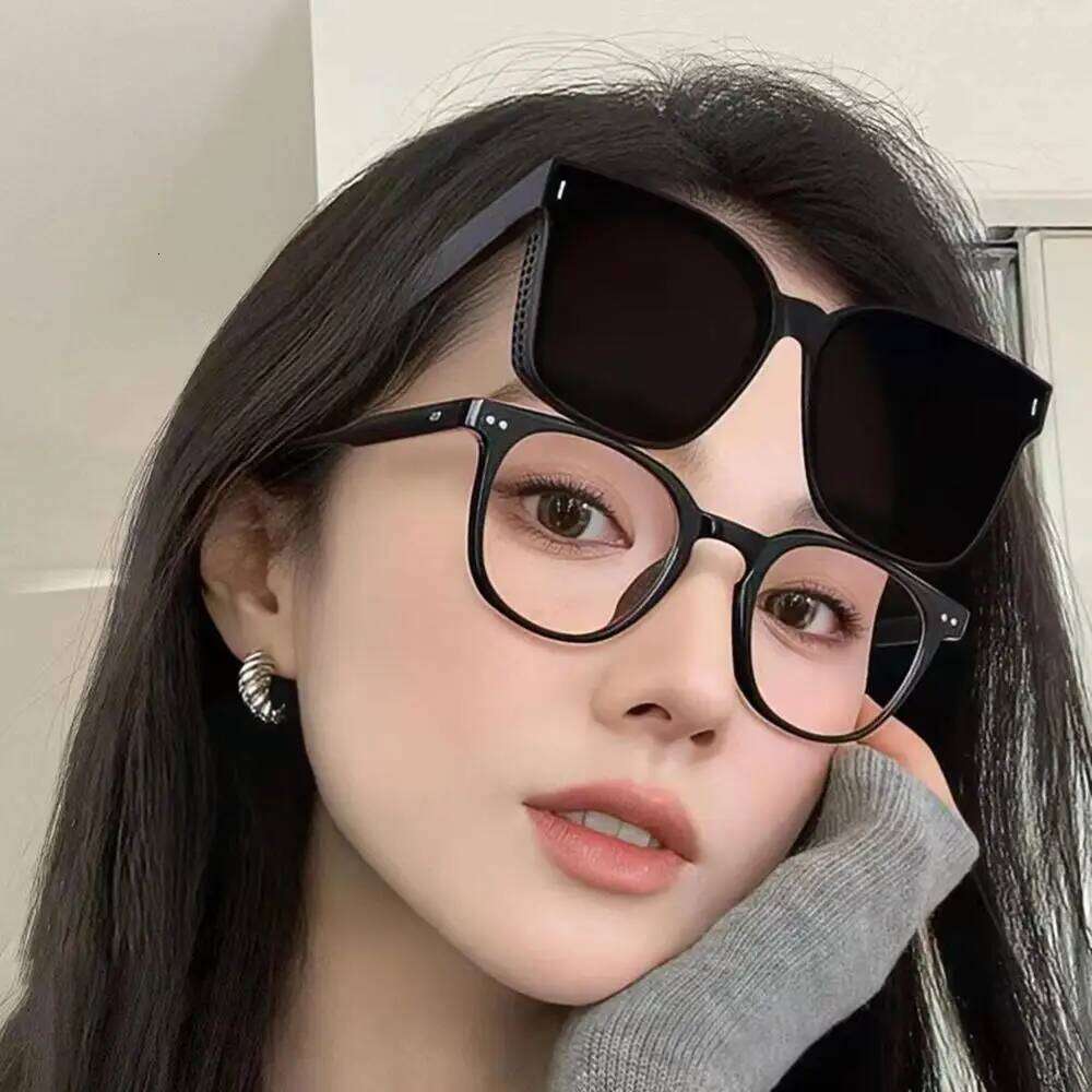KLASSNUM Transfer Sunglasses Ladies Fit Over Sun Men Oversize Square Wrap Around Glasses for Prescription Myopia Goggles Z260306