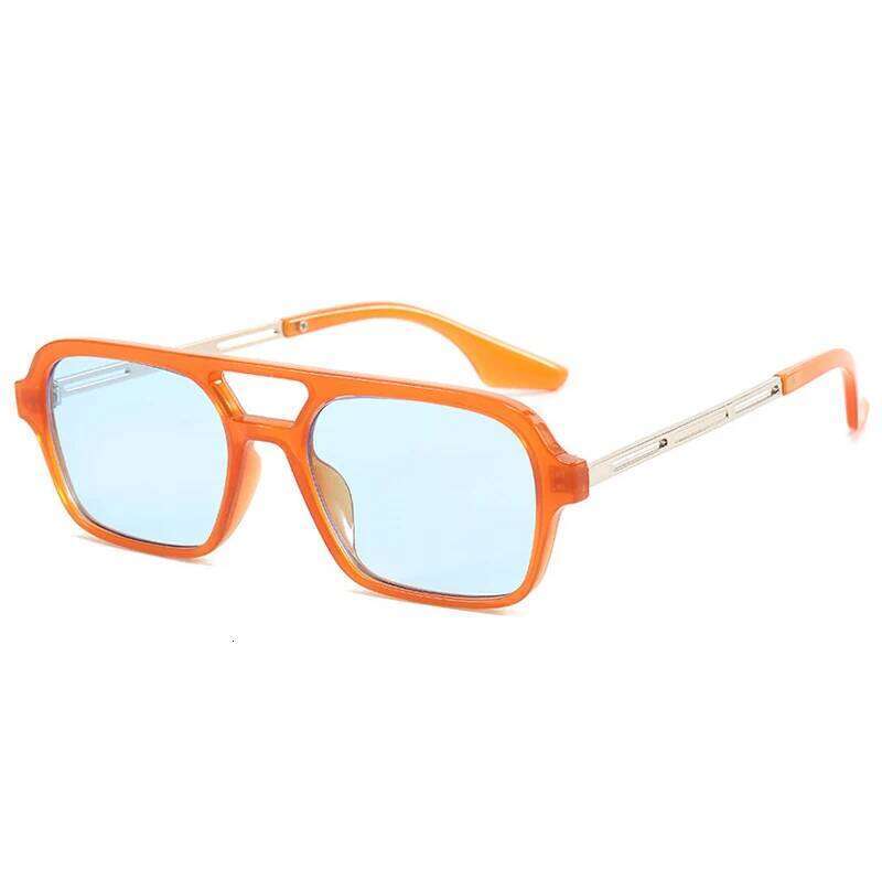 Small Frame Square Sunglasses Woman Brand Fashion Luxury Sun Glasses Female Vintage Hollow Leopard Blue Oculos De Sol Z260306