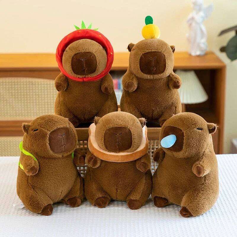 25cm Series Capybara Simulation Capibara Anime Fluffty Toy Cute Stuffed Animals Soft Doll Plush Christmas Gifts R260908 - view 5