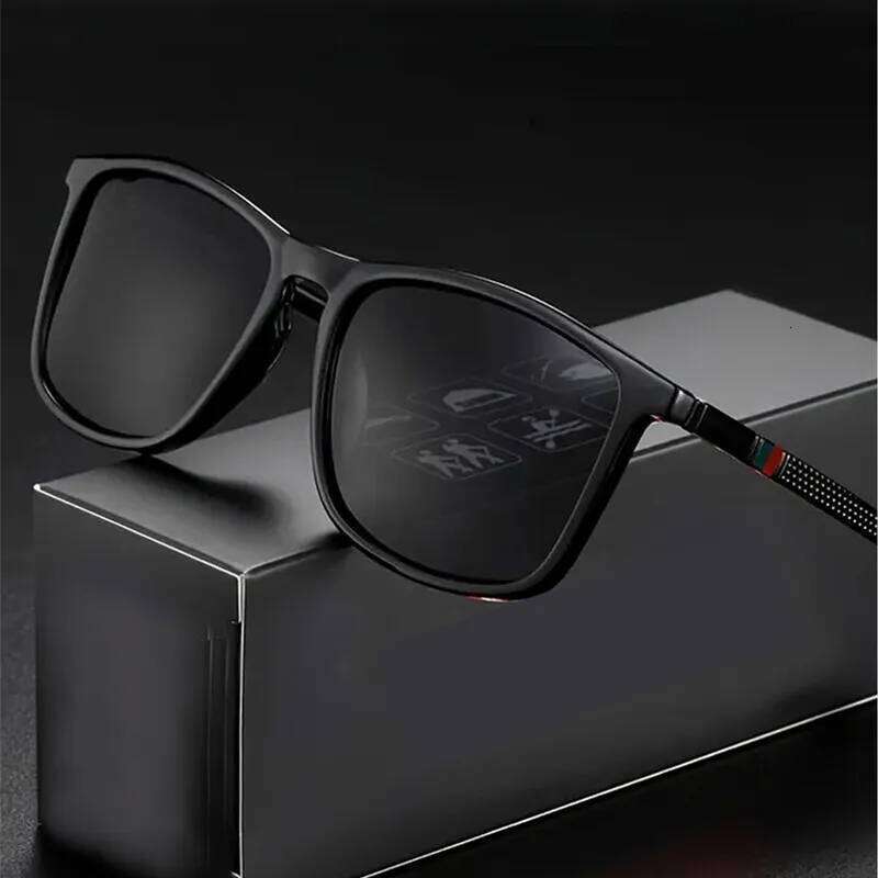 Luxury Men Polarized Sunglasses Fashion Vintage Square Ultra Light TR90 Frame Driving Fishing Sun Glasses For Man UV400 Eyewear Z260306
