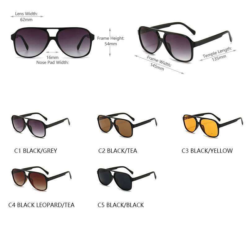 Retro Pilot Sunglasses Men Women Fashion Aviation Polarized Sun Glasses Unisex Vintage Gradient Color Outdoor Anti Glare Shades Z260306