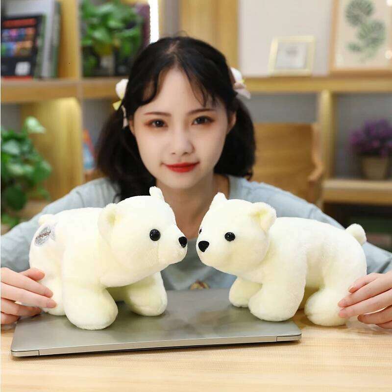 24/28cm World Animal White Sea Lion Seals Plush Doll Cute Cartoon Polar Bear Panda Stuffed Toy For Children Kids Girls R260908 - view 4