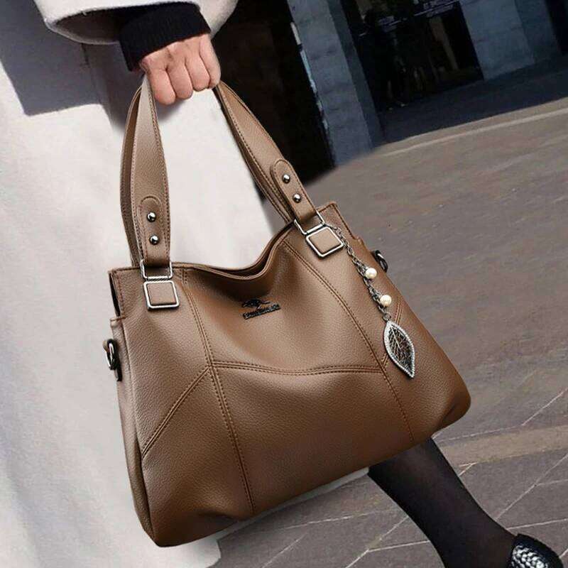 New mom large-capacity women's handbag, fashionable single-shoulder crossbody bag, simple and versatile XJ260306