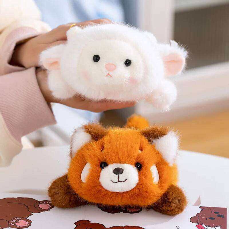 Cute Desktop Little Animal Plush Toys Fluffy Lying Prone Cartoon Rabbit Panda Penguin Sloth Piggy Capybara Doll Funny Gift R260908 - view 7