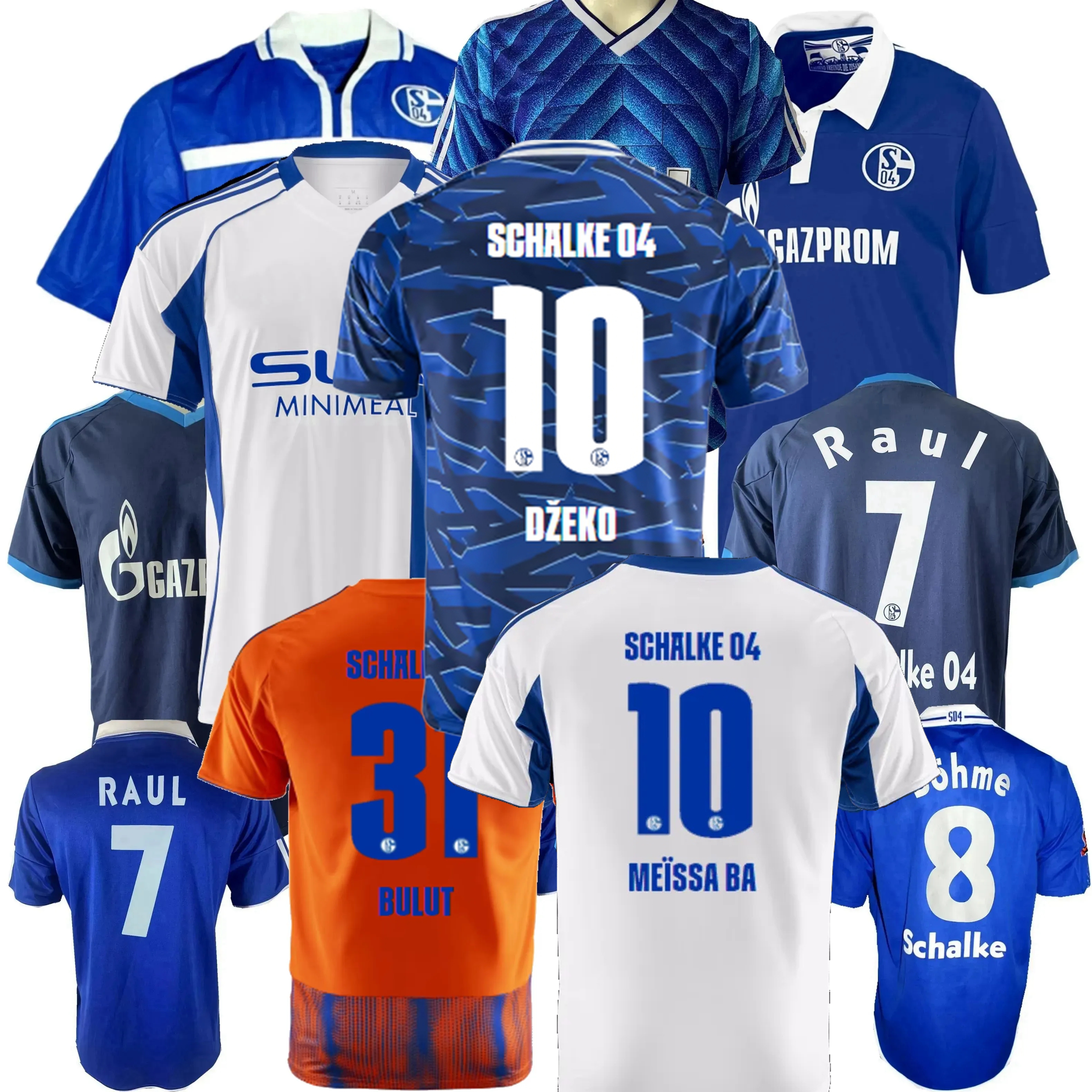 1984 85 1992 93 94 96 97 98 99 2000 01 02 2010 11 12 FC Schalke 04 retro 2025 2026 Dzeko V.BECKER Karaman Soccer Jerseys Moller Raul Rakitic Huntelaar football MEN KIDS shirt