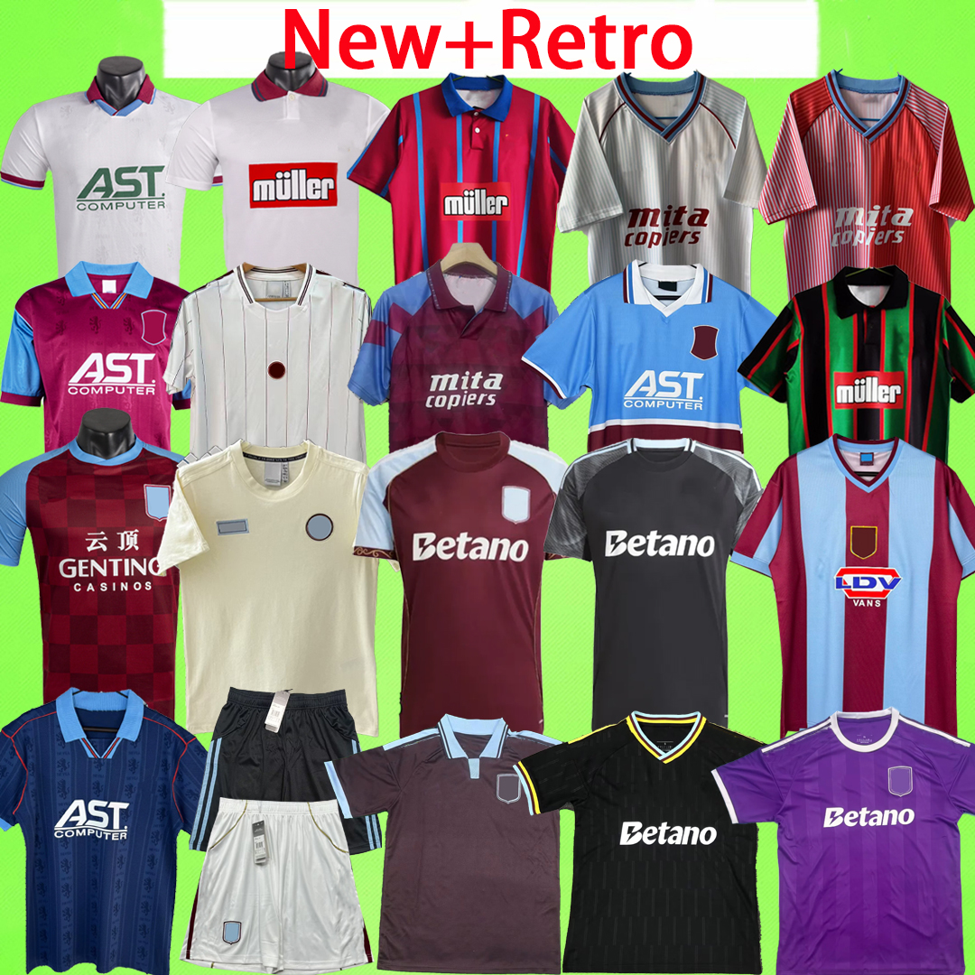New + Retro aston soccer jerseys villa 150th Anniversary kit Icon WATKINS Vilas 25 26 ONANA 2025 McGINN ROGERS shorts football Shirts T SANCHO 93 94 95 96 97 98 99 00 11 12