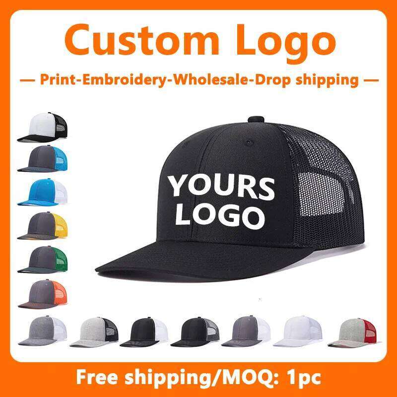 Custom Embroidery Color Blocked Mesh for Men and Women Baseball Cap Wholesale Design Print Richardson Truck Driver Hat Y260304
