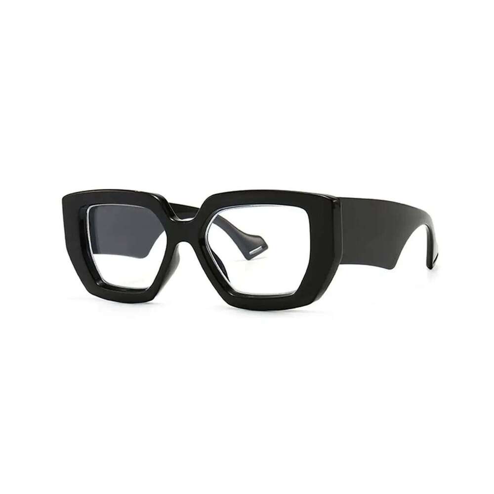 1pc Women's Square Large Frame Fashion Flat Mirror Summer Autumn Daily Travel School Decoration Glasses Z260306