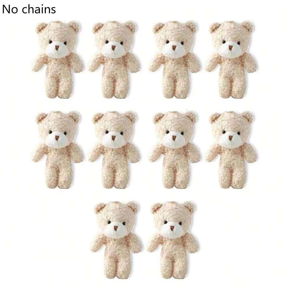 10pcs Mini Cute Cartoon Plush Bear Girl Gift Doll for Birthday Wedding Party Favors Supplies DIY Accessory R260908 - view 5