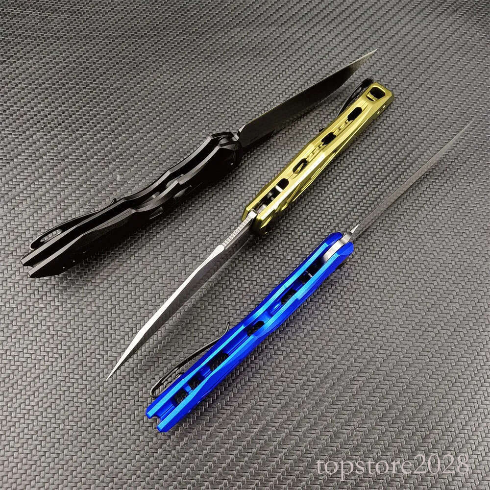 2024 KS 7650 Launch 13 Assisted Folding Two-Tone CPM-154 Wharncliffe pocket knife Blade Anodized Aluminum Handles Outdoor Rescue Hunting Hiking Pocket