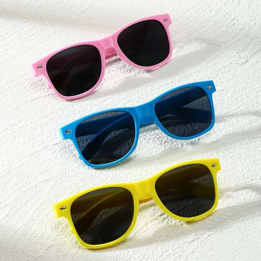 3pcs Unisex Colorful Fashion SunglassesFor Daily Vacation Beach Party And Festival Accessories Z260306