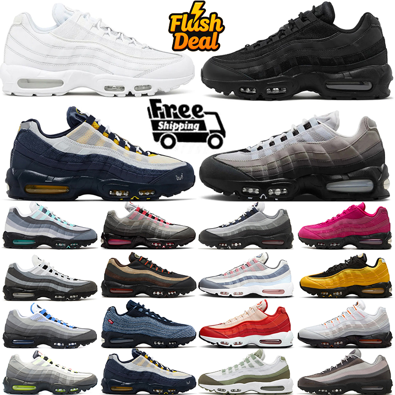 Free shipping with box prevent slippery wear resisting airmattress walking shoes Men's women's casual running shoes Black white anthracite gray Low top sports shoes