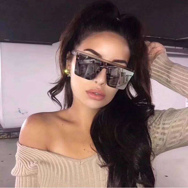 2025 Vintage Oversized Square Sunglasses Big Frame Fashion Shades Unisex Women's Sun Glasses Gafas De Sol Z260306