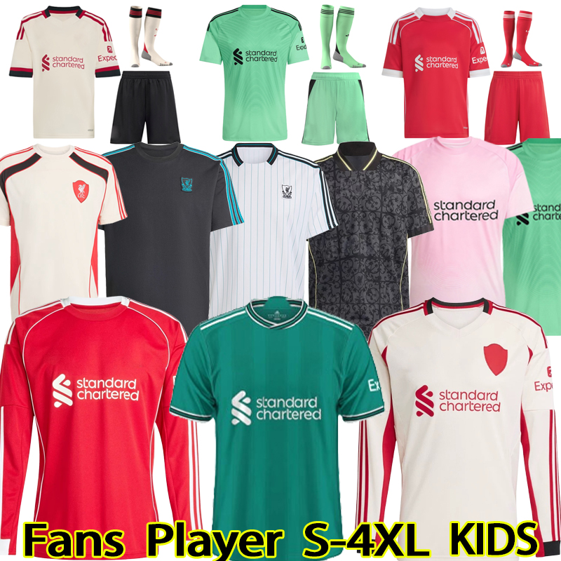 25 26 soccer jerseys MAC ALLISTER R-ARNOL WIRTZ EKITIKE GAKPO DARWIN SZOBOSZLAI jersey fans player football shirt Mens Kids Kit sock Full sets 3XL 4 XL