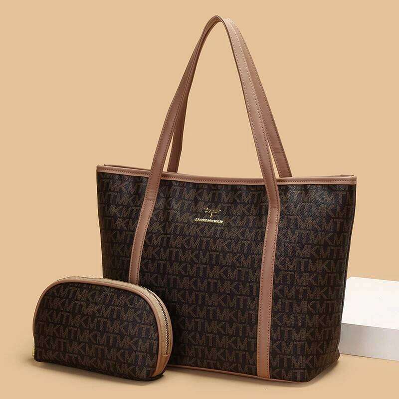 Tote bag for women, stylish check pattern, 2025 new model, large capacity, single shoulder bag, crossbody, Korean version, print XJ260306