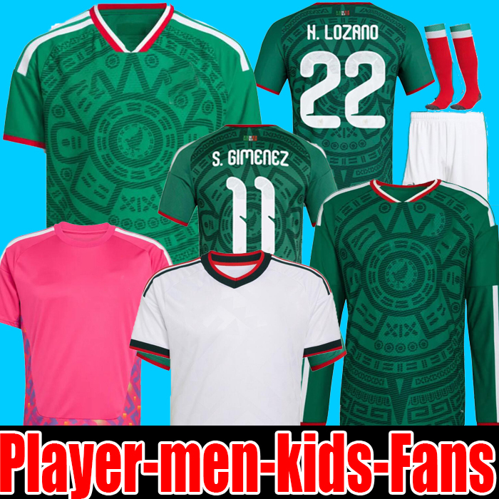 25 26 MeXiCOes Gold Cup Soccer Jerseys CHICHARITO 2025 2026 National Team Football Shirt Men Kids Kit Home Away Camisetas Copa America Maillot Mexique GIMENEZ LOZANO