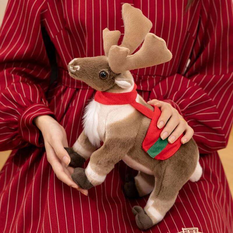 Plush Toy Elk Simulated Sika Cute elf Deer Christmas Sofa Room Decoration Birthday Gifts for Kids R260908 - view 5