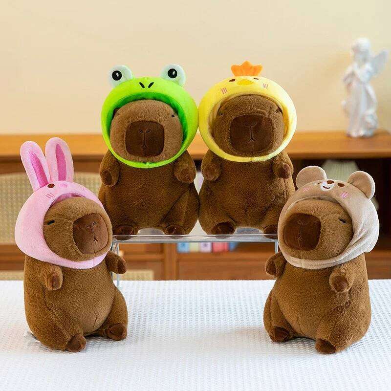25cm Series Capybara Simulation Capibara Anime Fluffty Toy Cute Stuffed Animals Soft Doll Plush Christmas Gifts R260908 - view 4