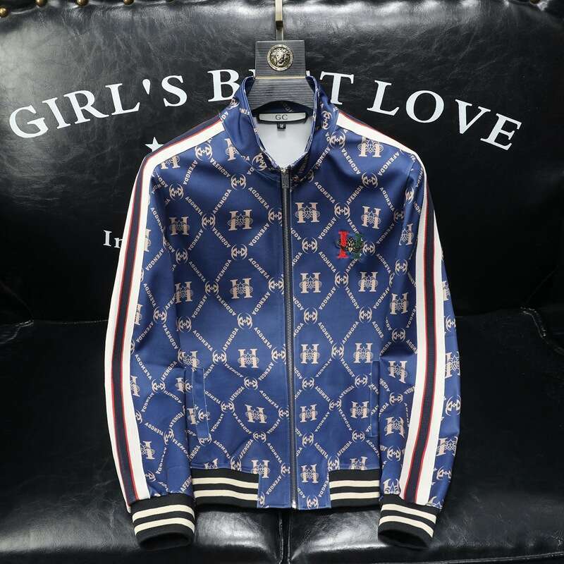 New Four Seasons Stand Collar Cardigan Trendy Sweatshirt Jacket Coat European Fashion Brand Men's Clothing Luanyun