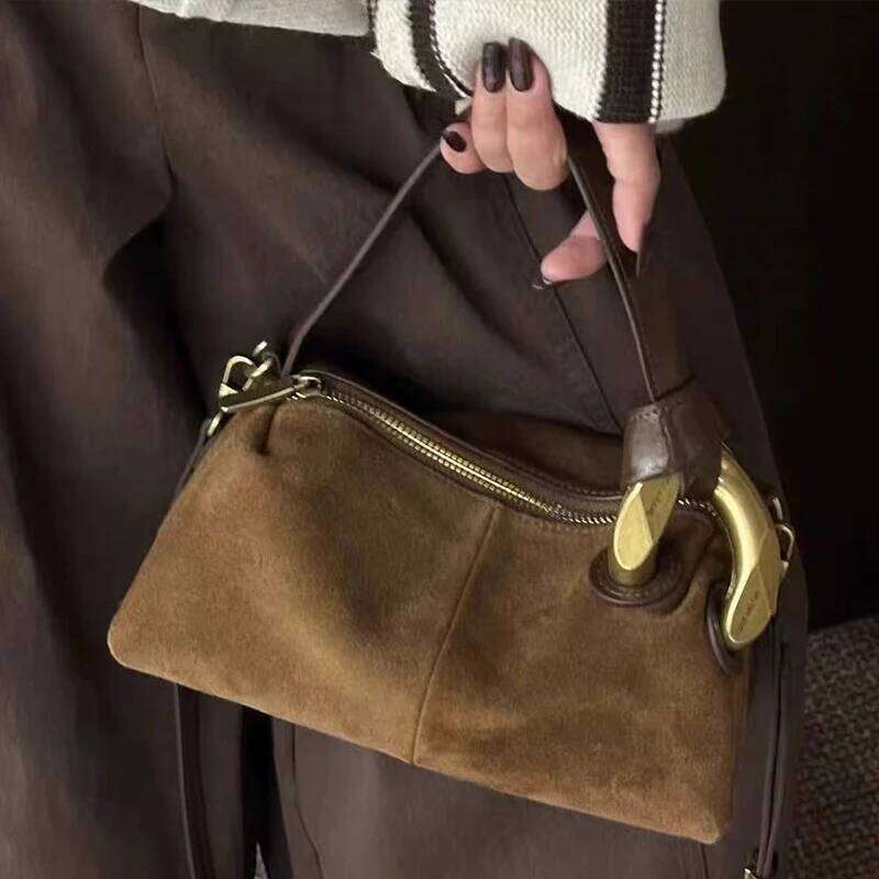 Fashion Shoulder for Women Faux Suede Leather Female Handbags Small Hobos Bag Ladies Messenger Crossbody Bags XJ260306